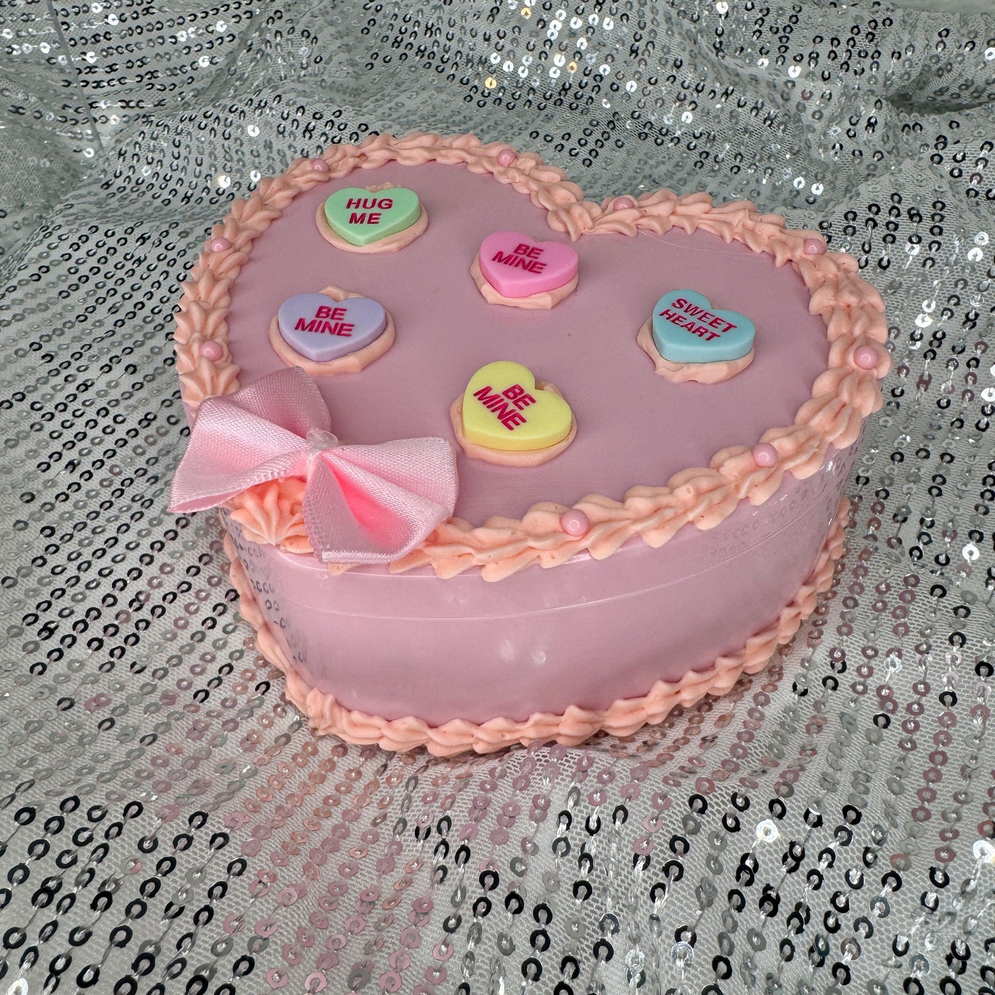Valentine’s Day Fake Cake Heart Jewelry / Trinket Storage Box