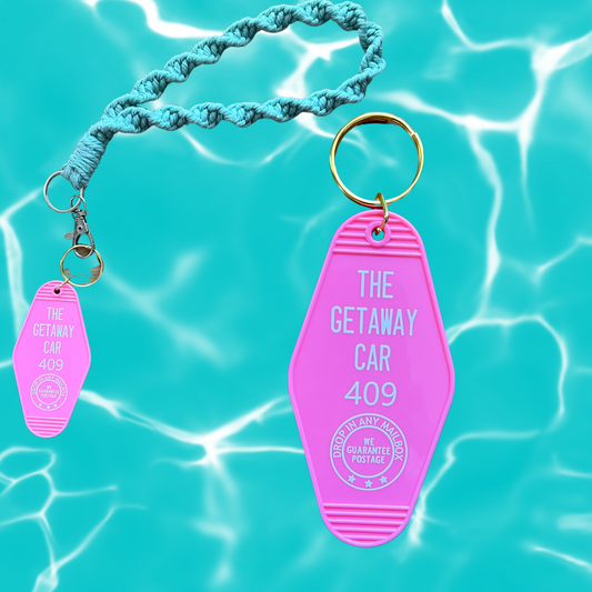 The Getaway Car Motel Keychain