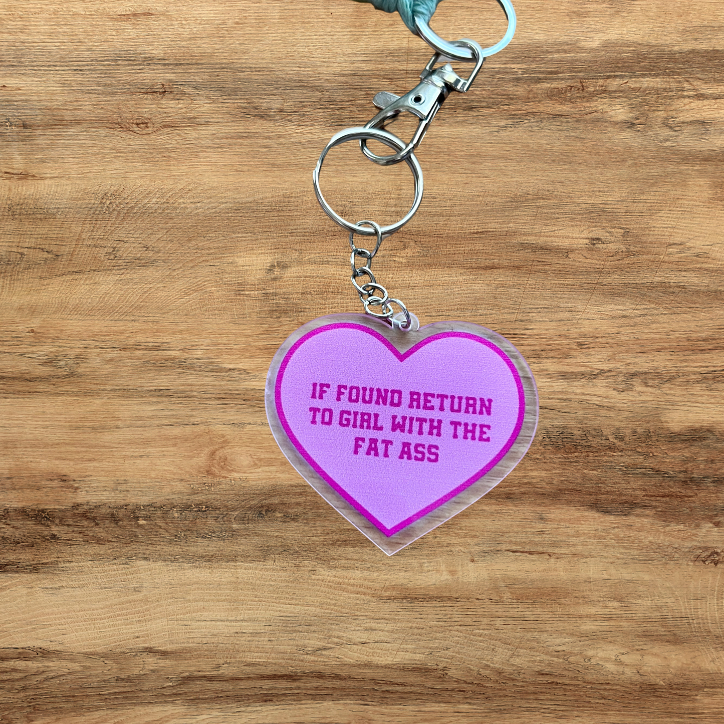 Please Return to the Girl Heart Keychain