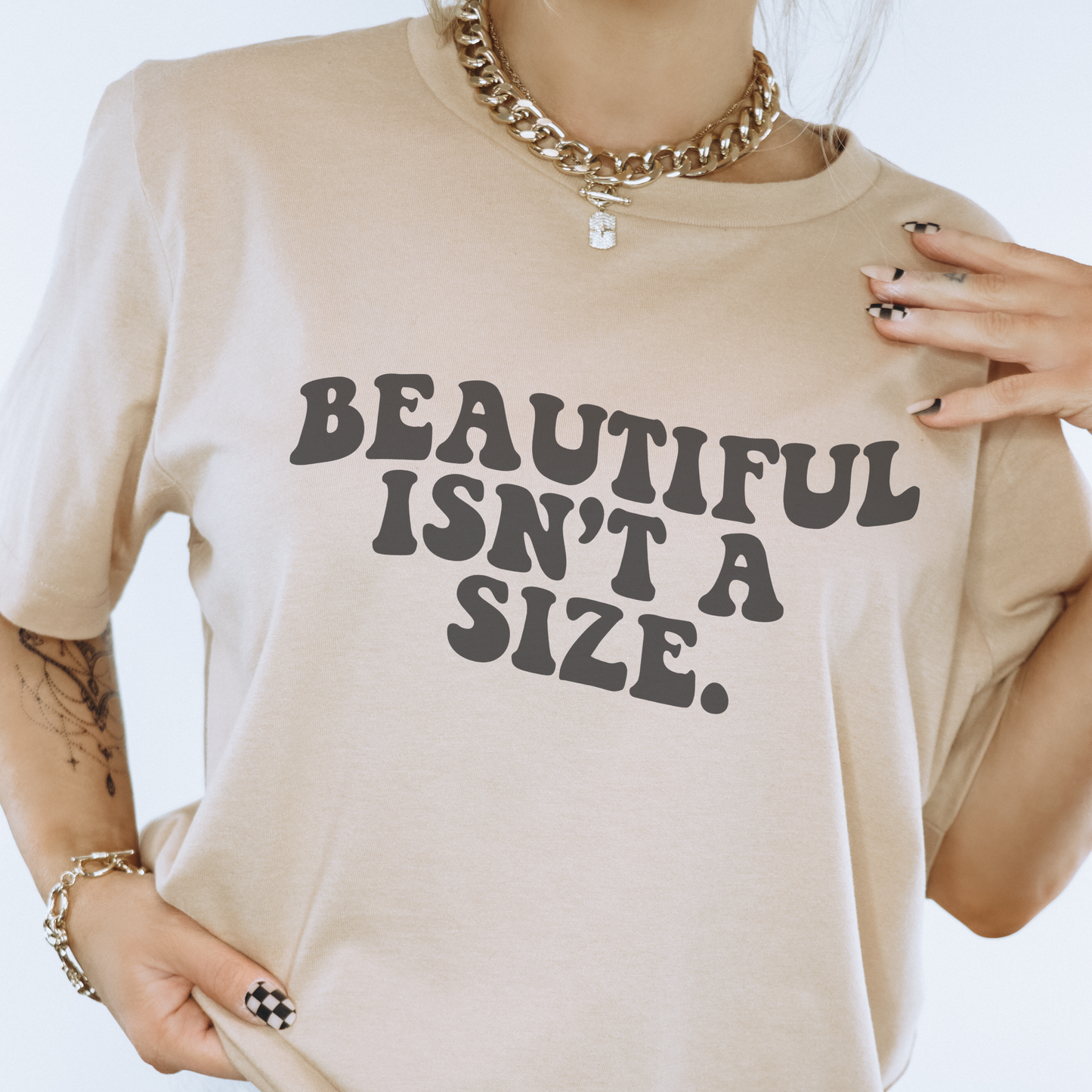 Beautiful Isn't A Size Mama Jill Retro T Shirt or Sweatshirt