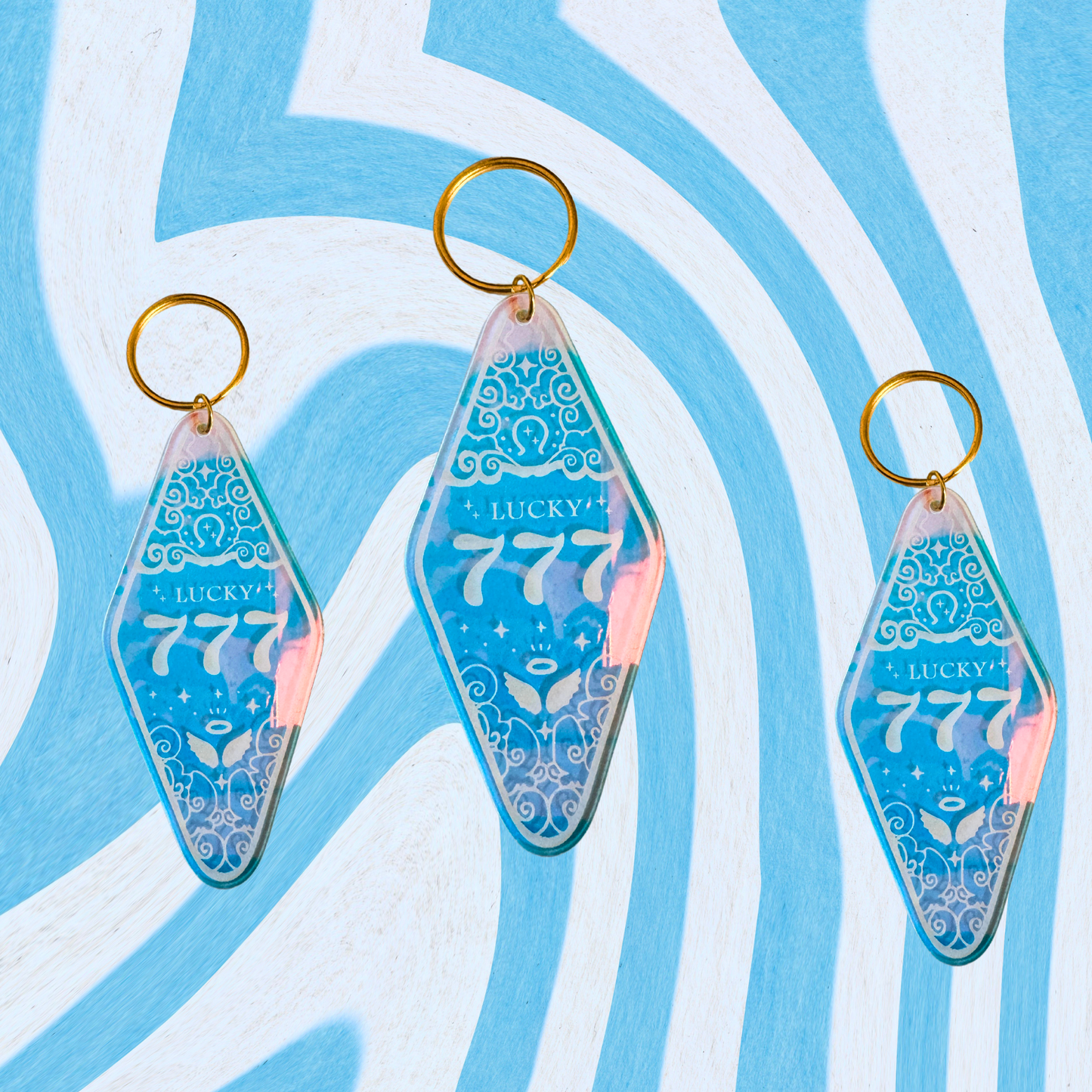 777 Iridescent Motel Keychain