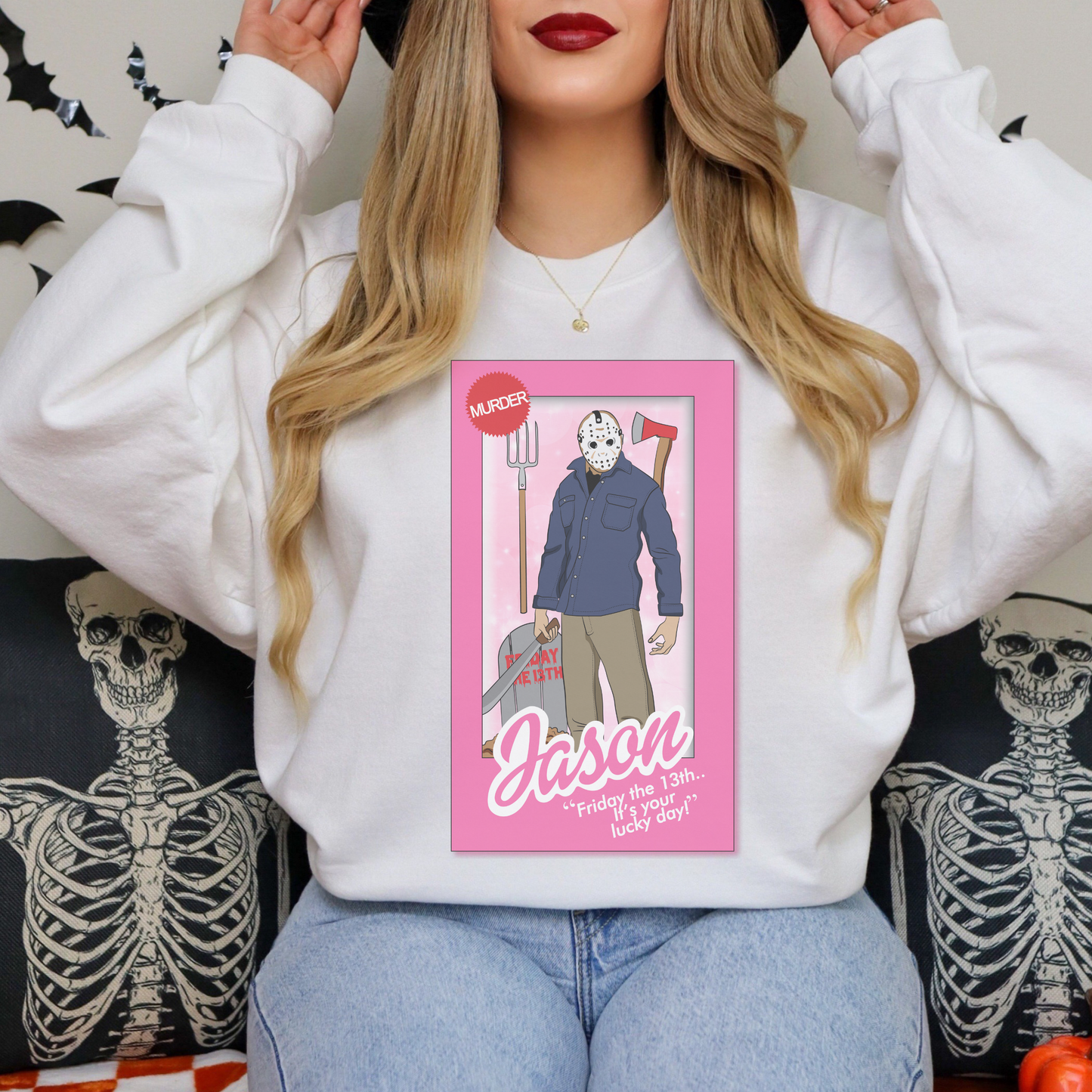 Individual Scary Doll Retro Sweatshirt