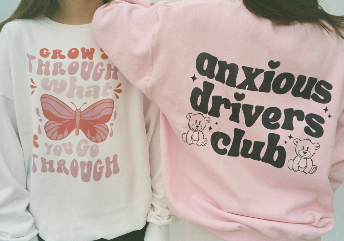 Grow Through What You Go Through Butterfly Retro Sweatshirt
