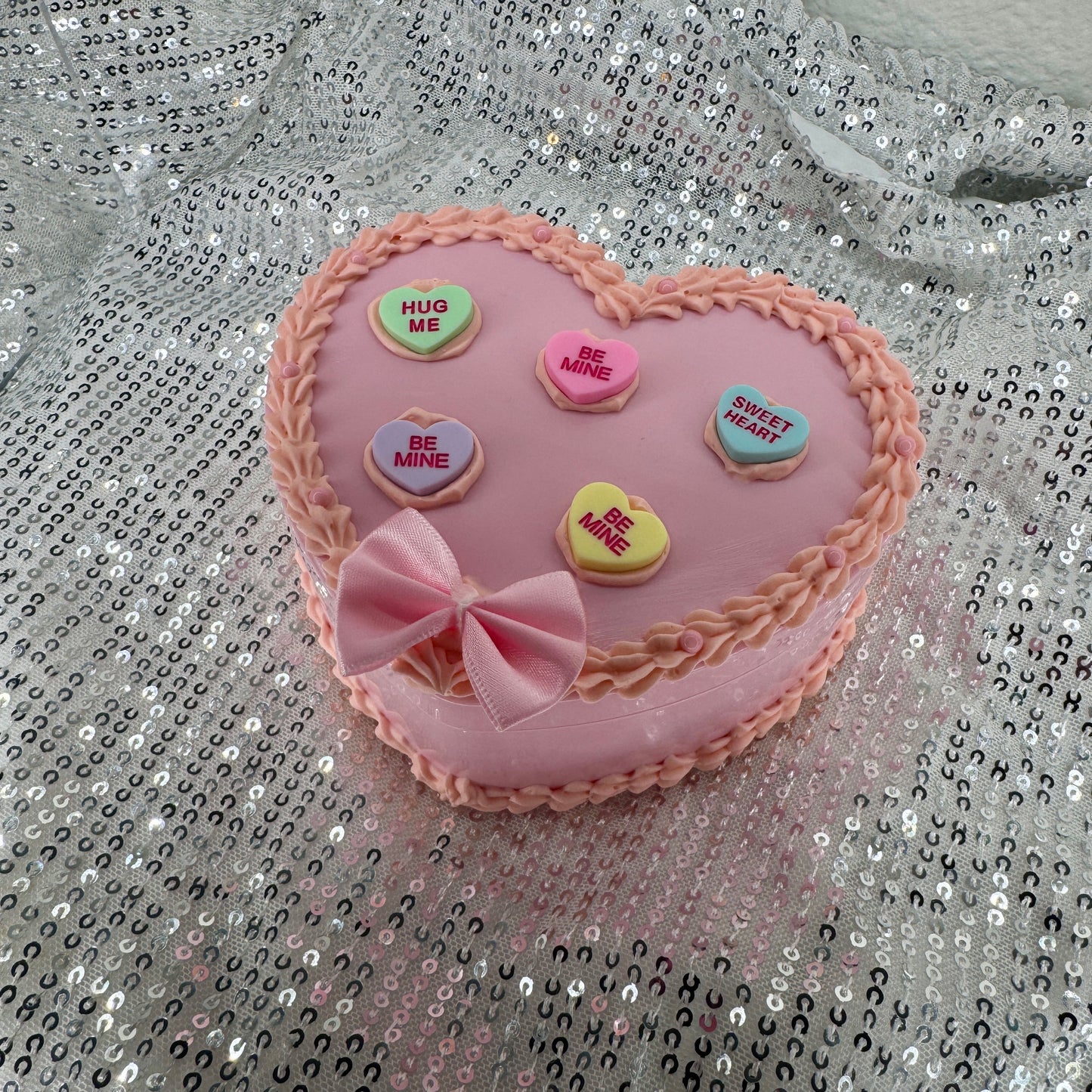 Valentine’s Day Fake Cake Heart Jewelry / Trinket Storage Box