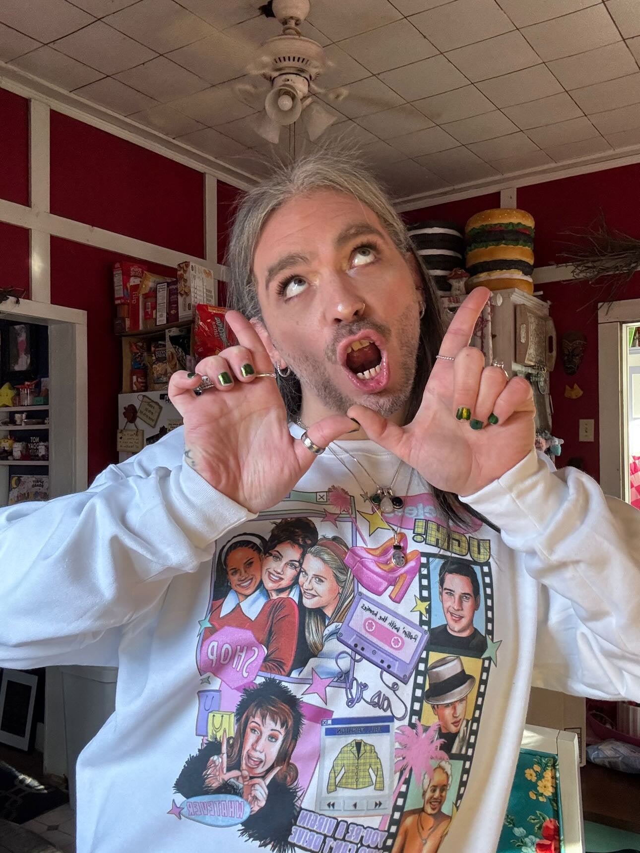 90s Clue with Sleeve Retro Sweatshirt or T Shirt