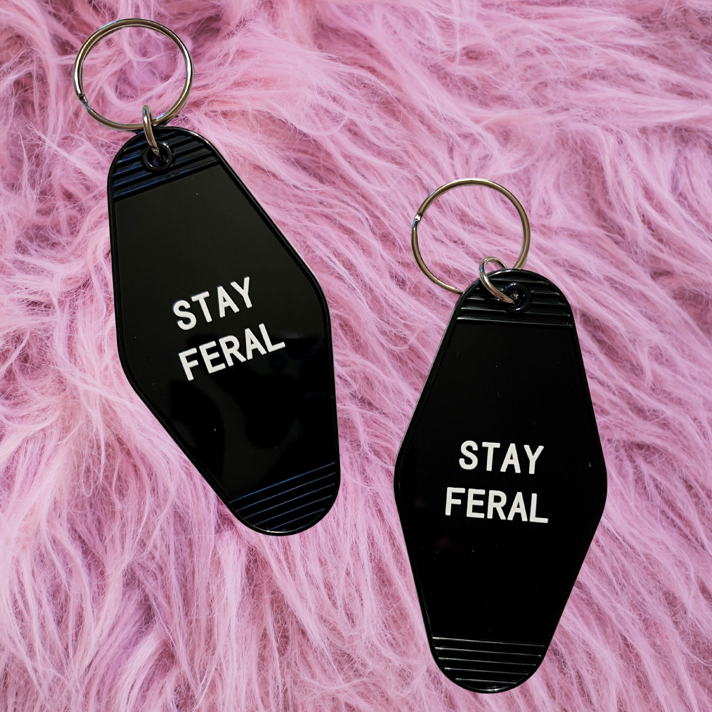Stay Feral Motel Keychain