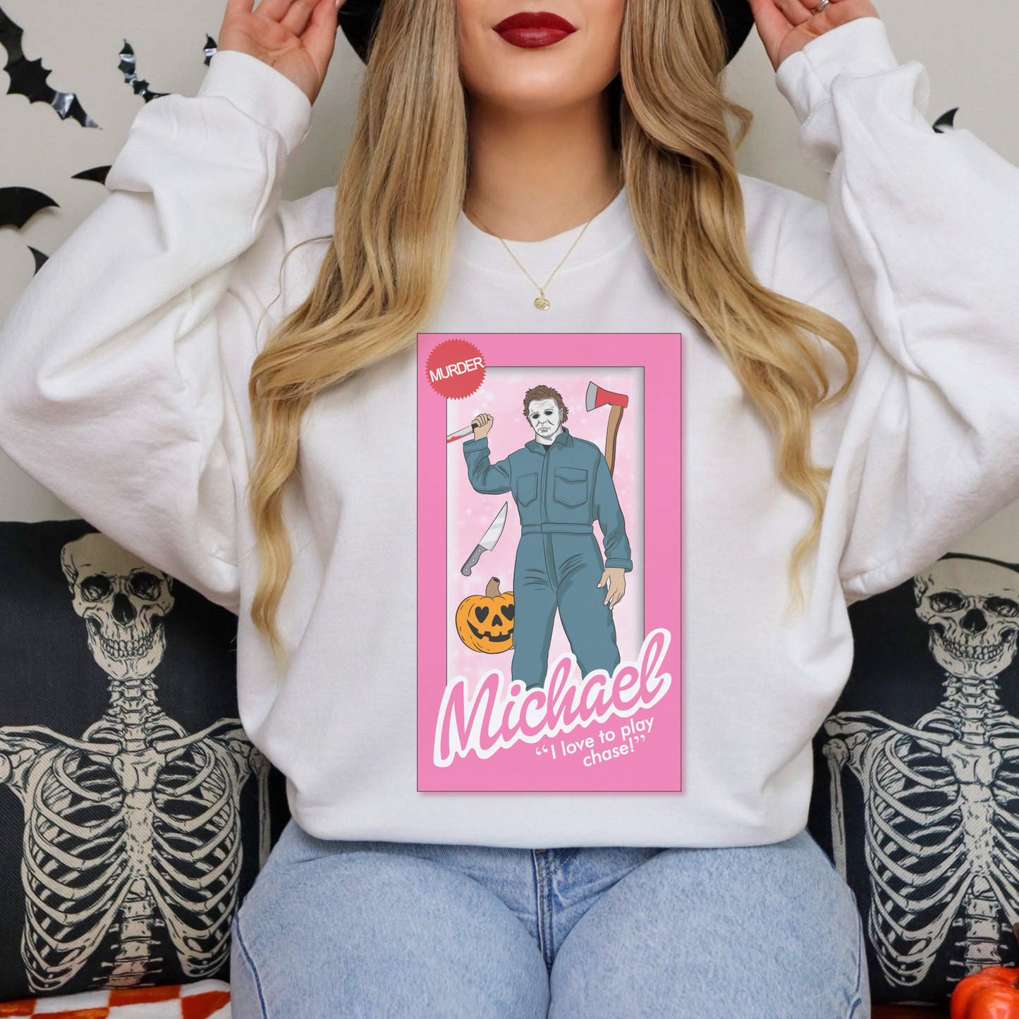 Individual Scary Doll Retro Sweatshirt