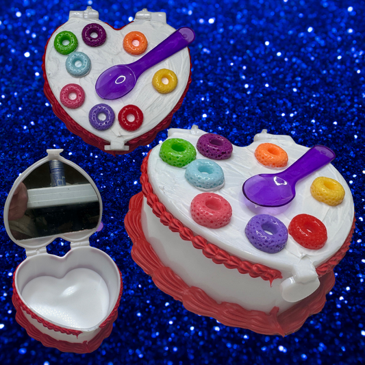 Cereal Mini Fake Cake Heart Jewelry / Trinket Storage Box