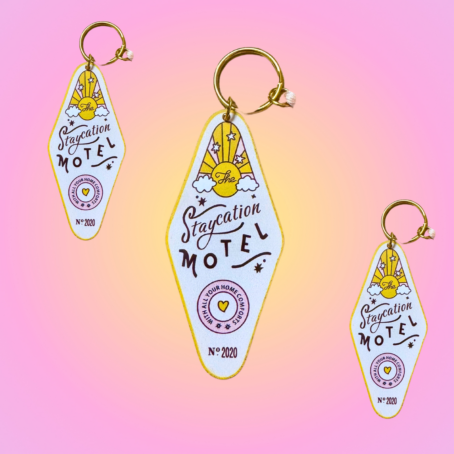Staycation Motel Keychain