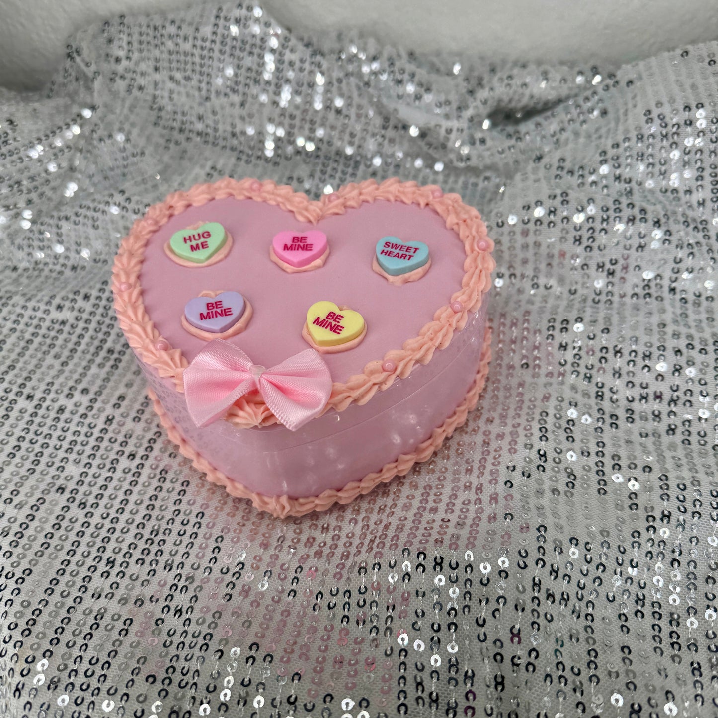 Valentine’s Day Fake Cake Heart Jewelry / Trinket Storage Box