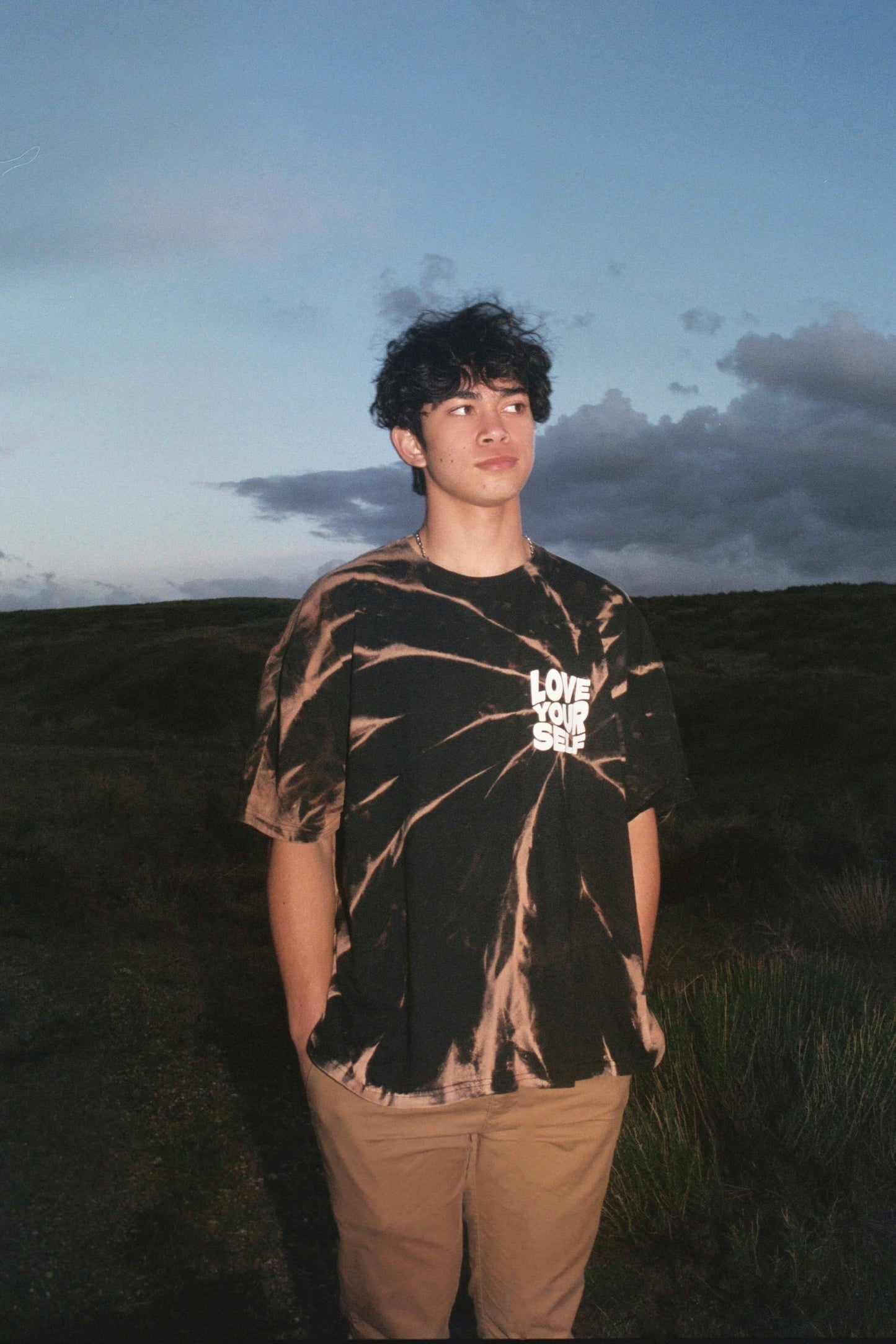 Love Yourself Reverse Bleach Tie Dye T Shirt