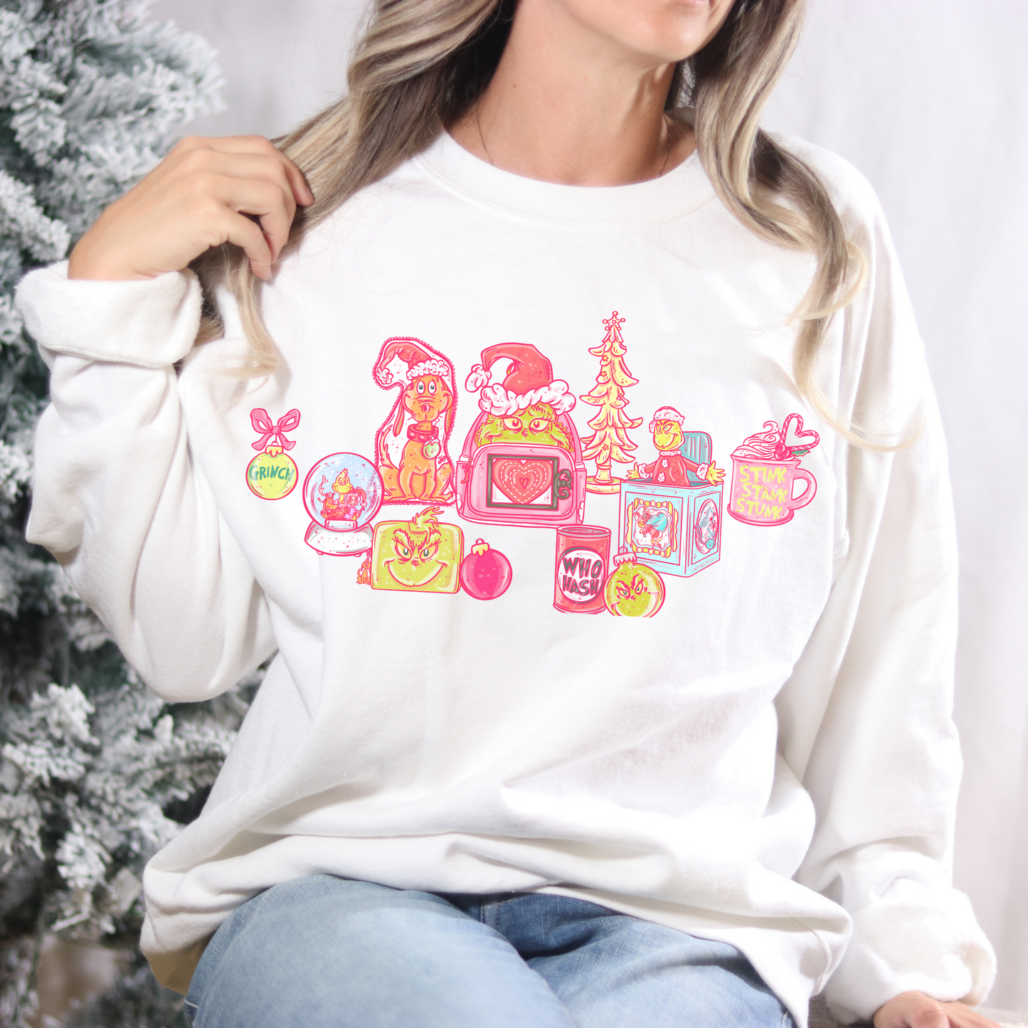 Green Christmas Vibes Retro T Shirt or Sweatshirt