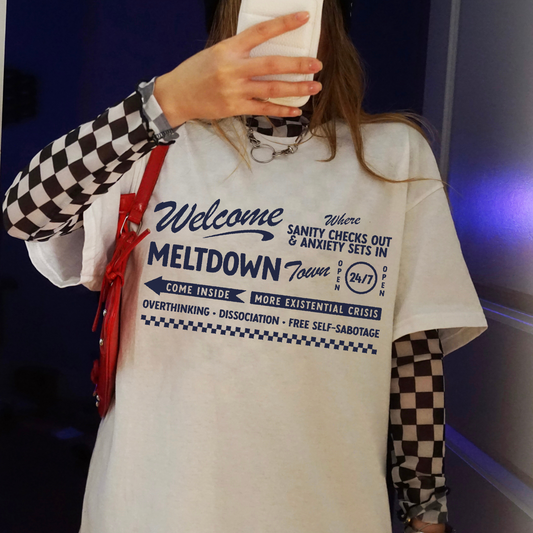 Welcome To Meltdown Town Retro Sweatshirt or T Shirt