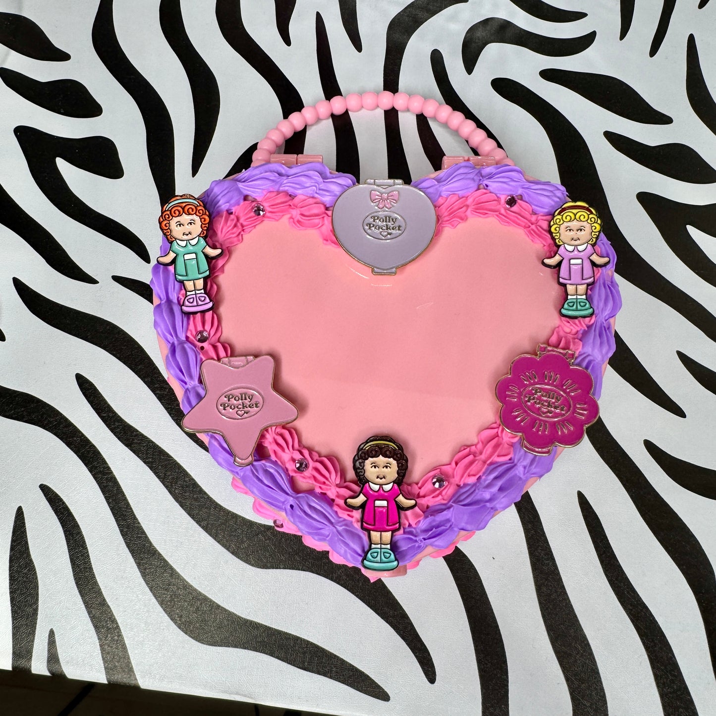 Pocket 90s Girl Fake Cake Heart Jewelry / Trinket Storage Box