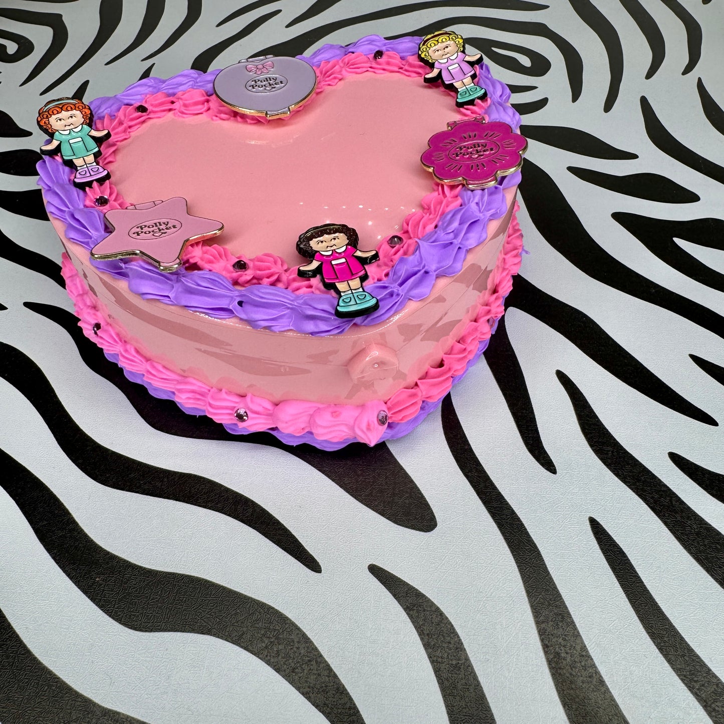Pocket 90s Girl Fake Cake Heart Jewelry / Trinket Storage Box