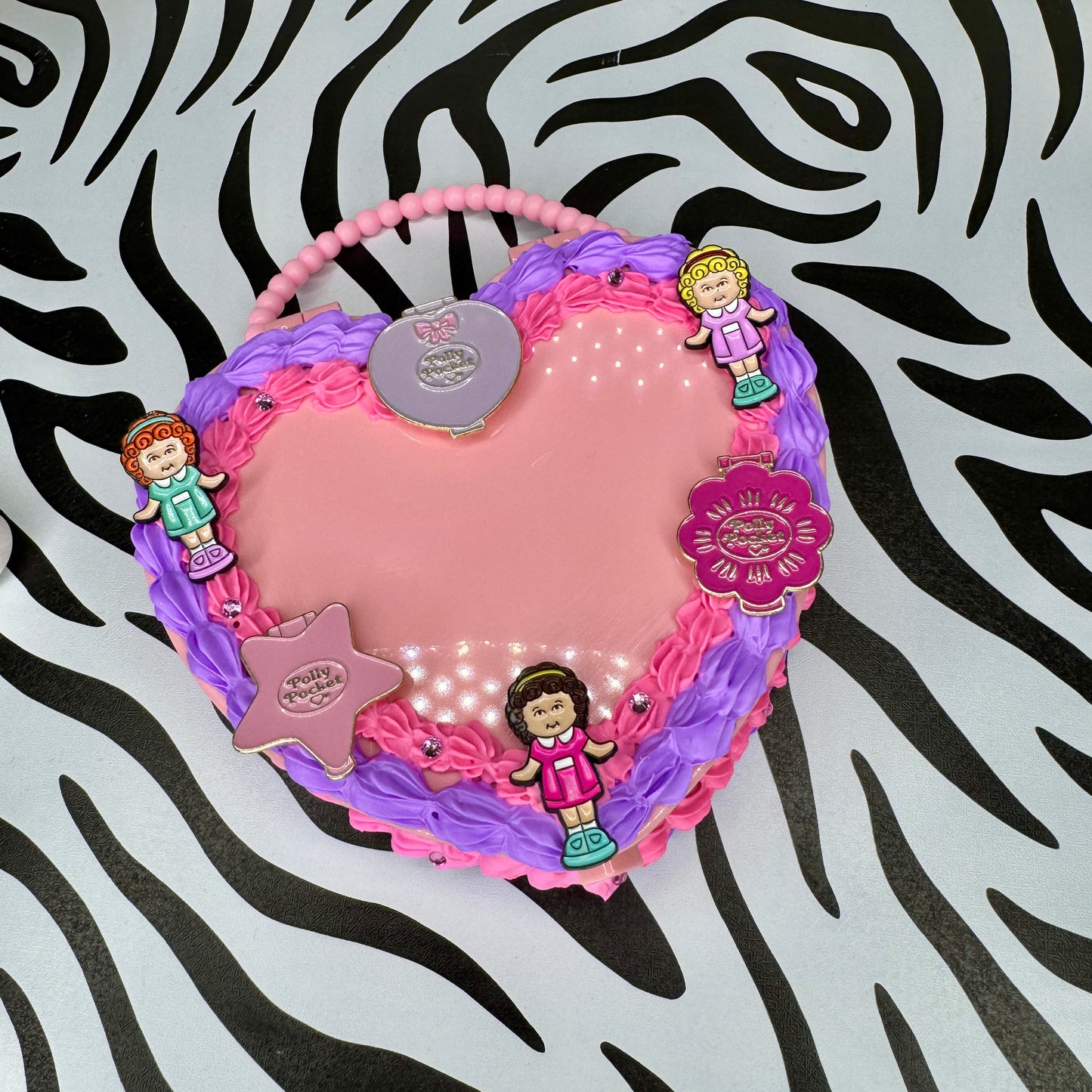Pocket 90s Girl Fake Cake Heart Jewelry / Trinket Storage Box