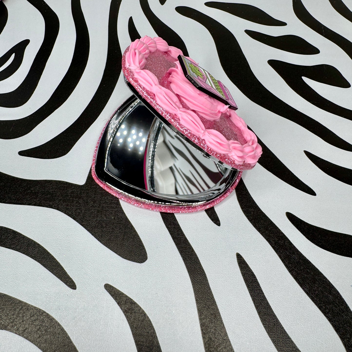 Pink Nug Fake Cake Compact Mirror