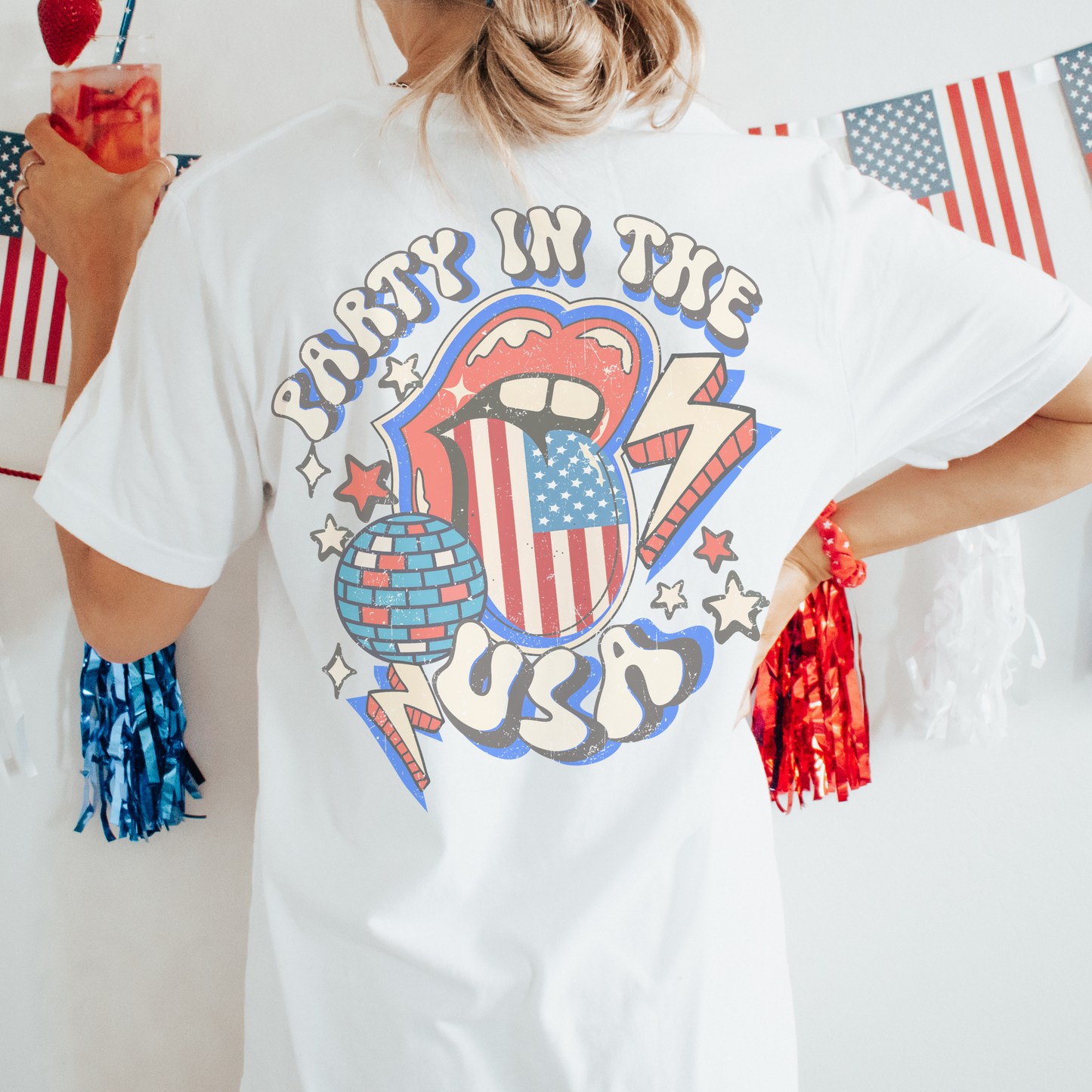 Party USA Retro Sweatshirt or T Shirt