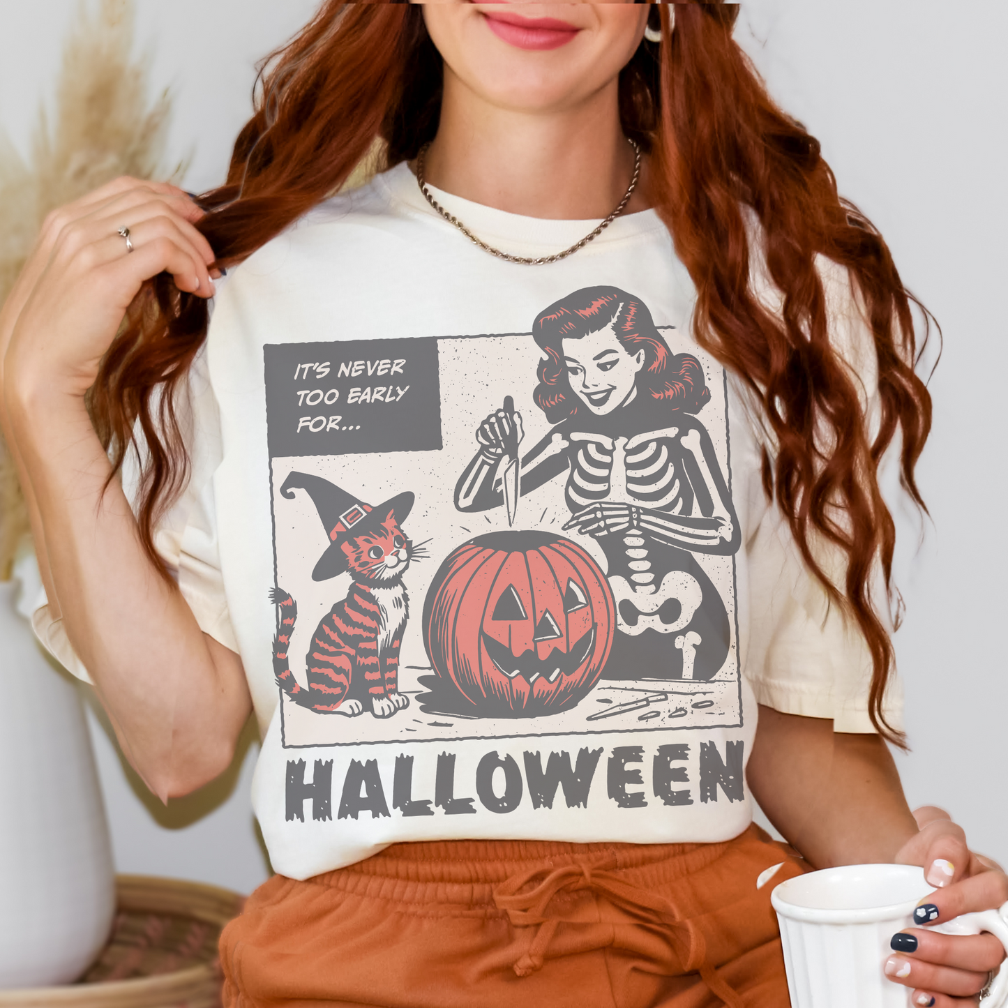 Never too Early for Halloween Retro Sweatshirt or T Shirt