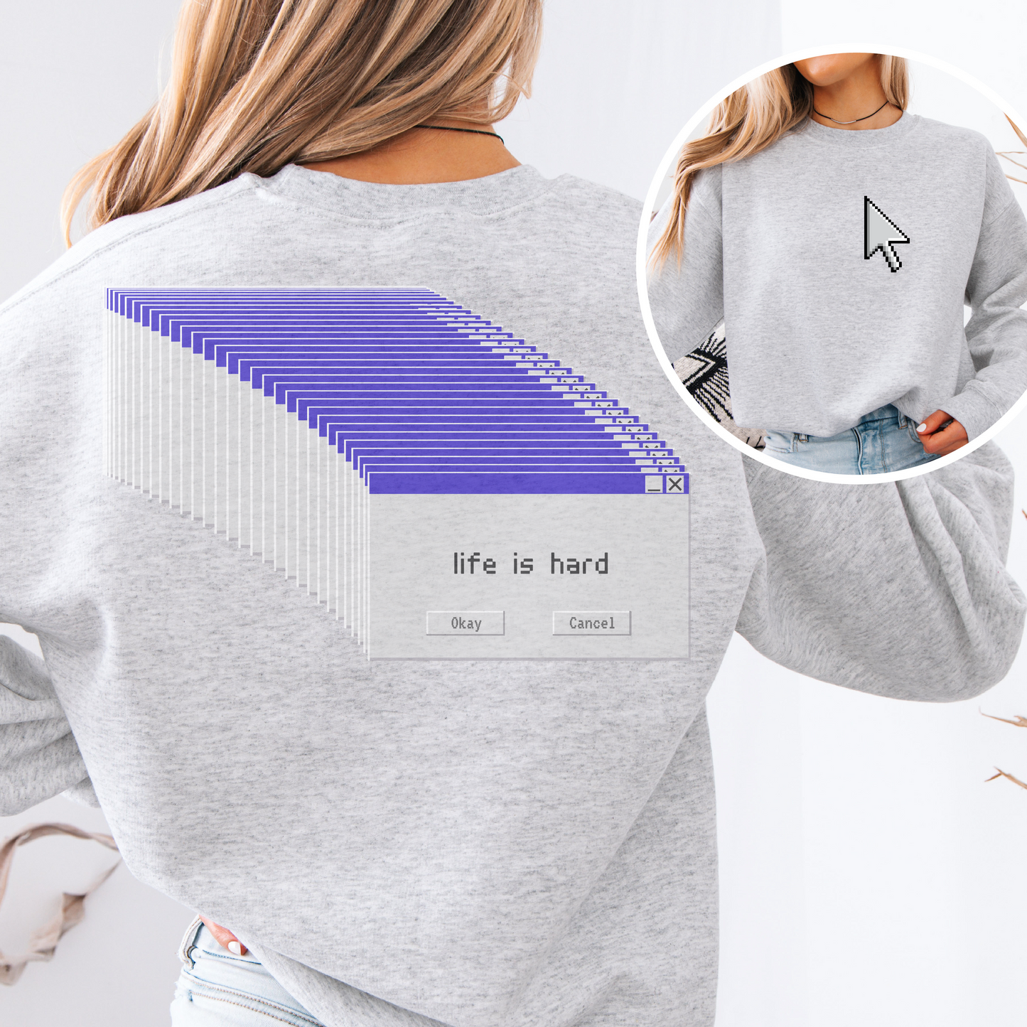 Life is Hard Throwback Retro Sweatshirt or T Shirt