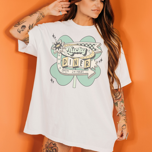 Lucky Diner Retro Sweatshirt or T Shirt