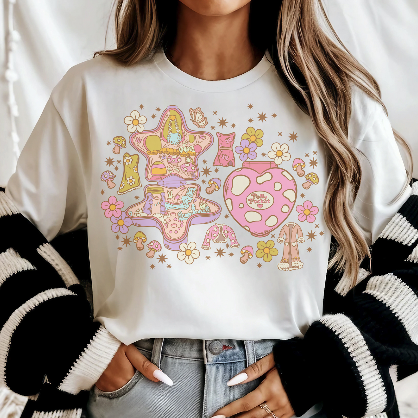 Mushy Pocket Girl Retro T Shirt or Sweatshirt