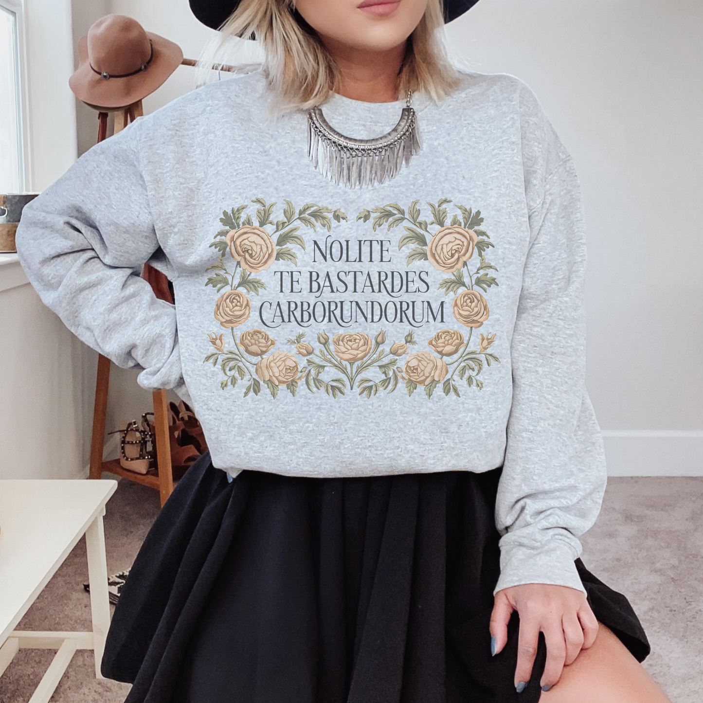 Nolite Te Bastardes Carborundorum Retro Sweatshirt or T Shirt