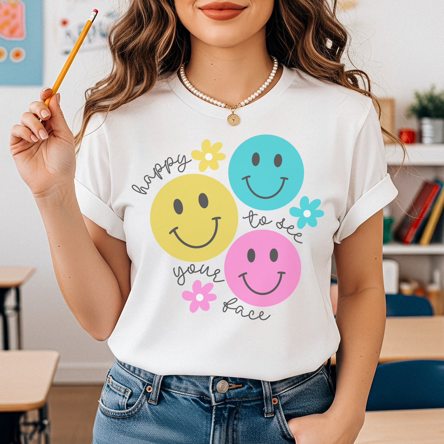 Happy To See Your Face Retro T Shirt or Sweatshirt