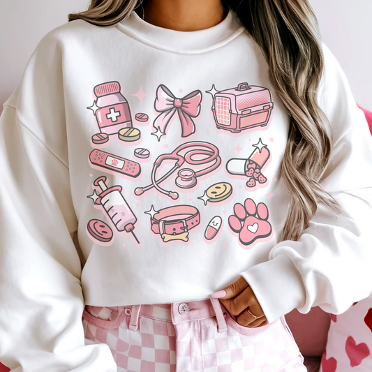 Veterinary Retro Sweatshirt or T Shirt