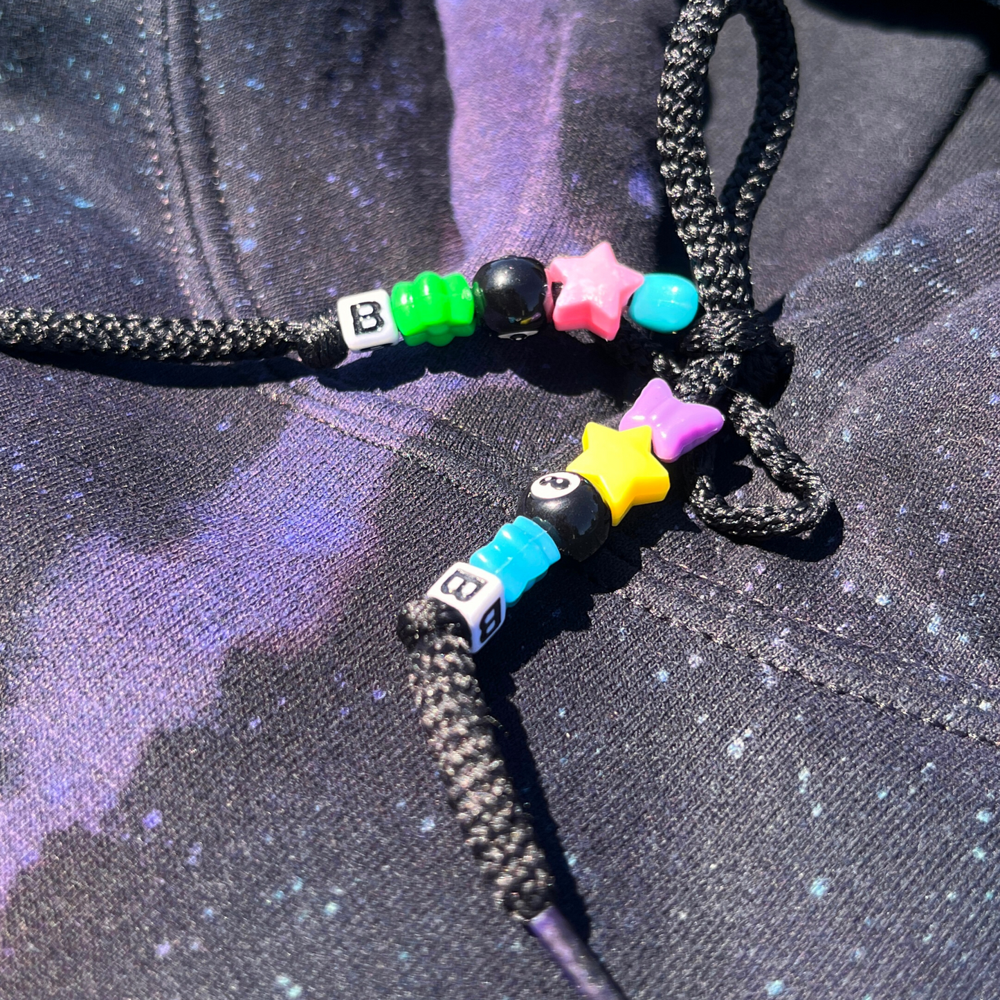 If You’re Reading This Hoodie Reverse Tie Dye with Bead Strings