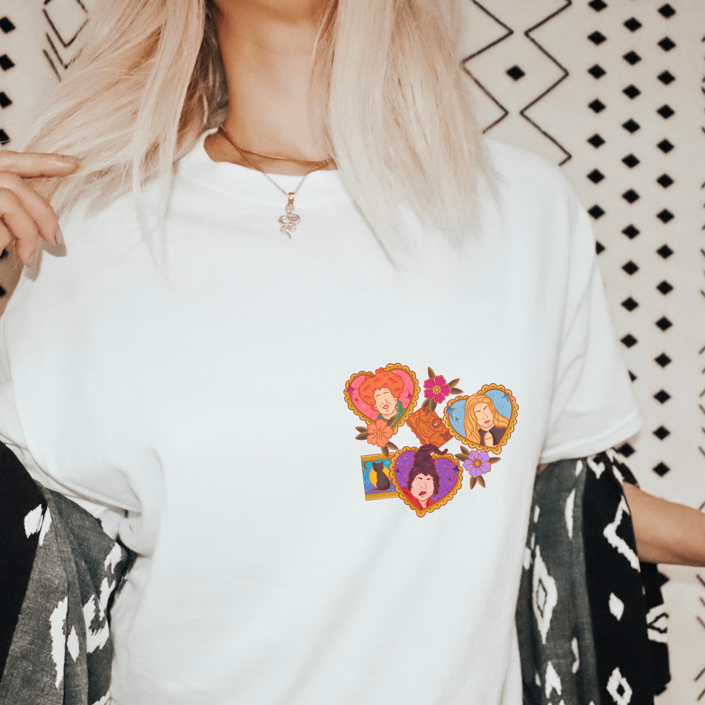 Sister Tattoo Hearts Retro T Shirt