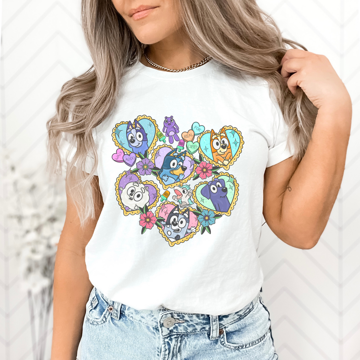 Blue Heart Retro T Shirt / Sweatshirt
