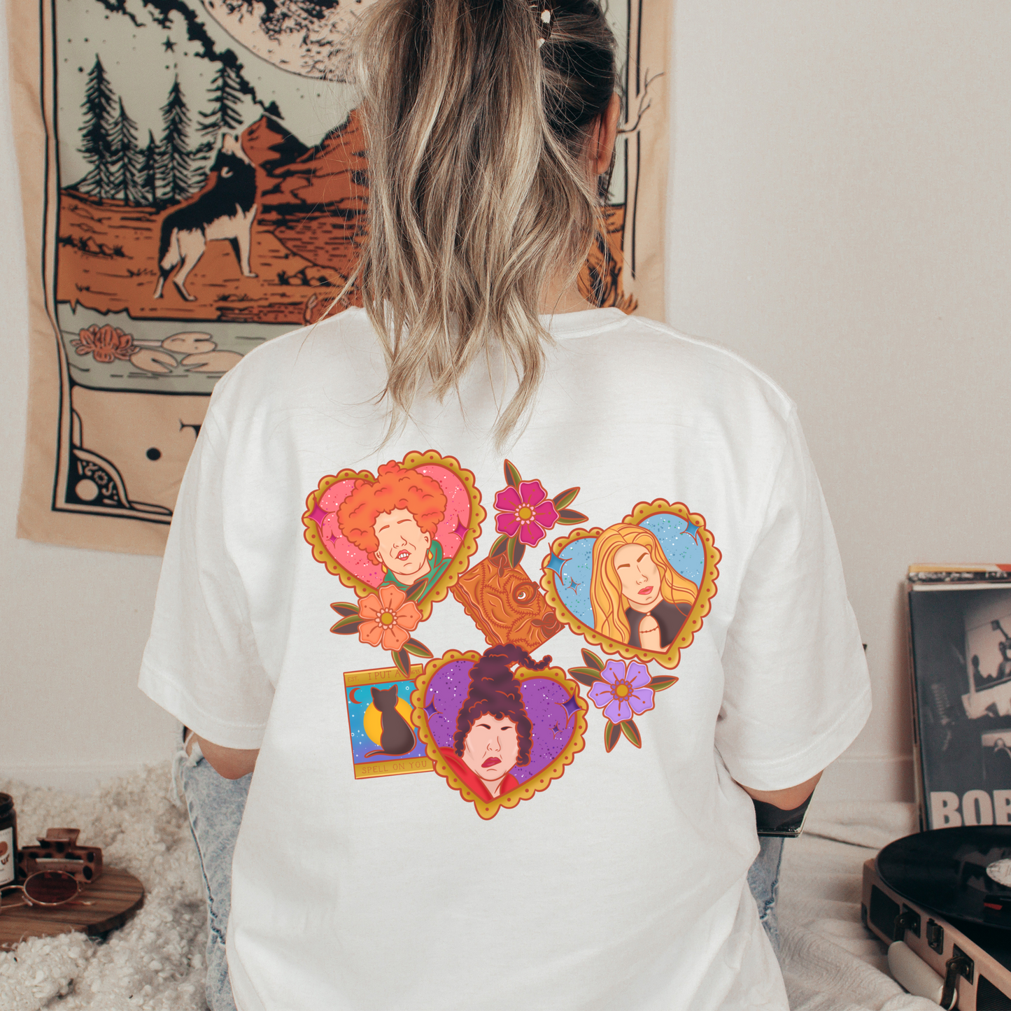 Sister Tattoo Hearts Retro T Shirt