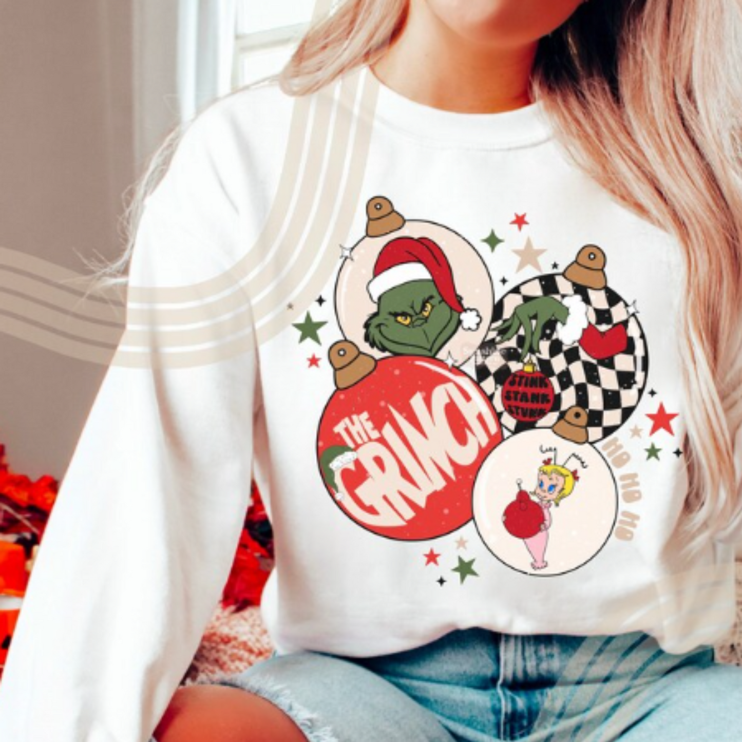 Jingle Balls green guy Retro Sweatshirt