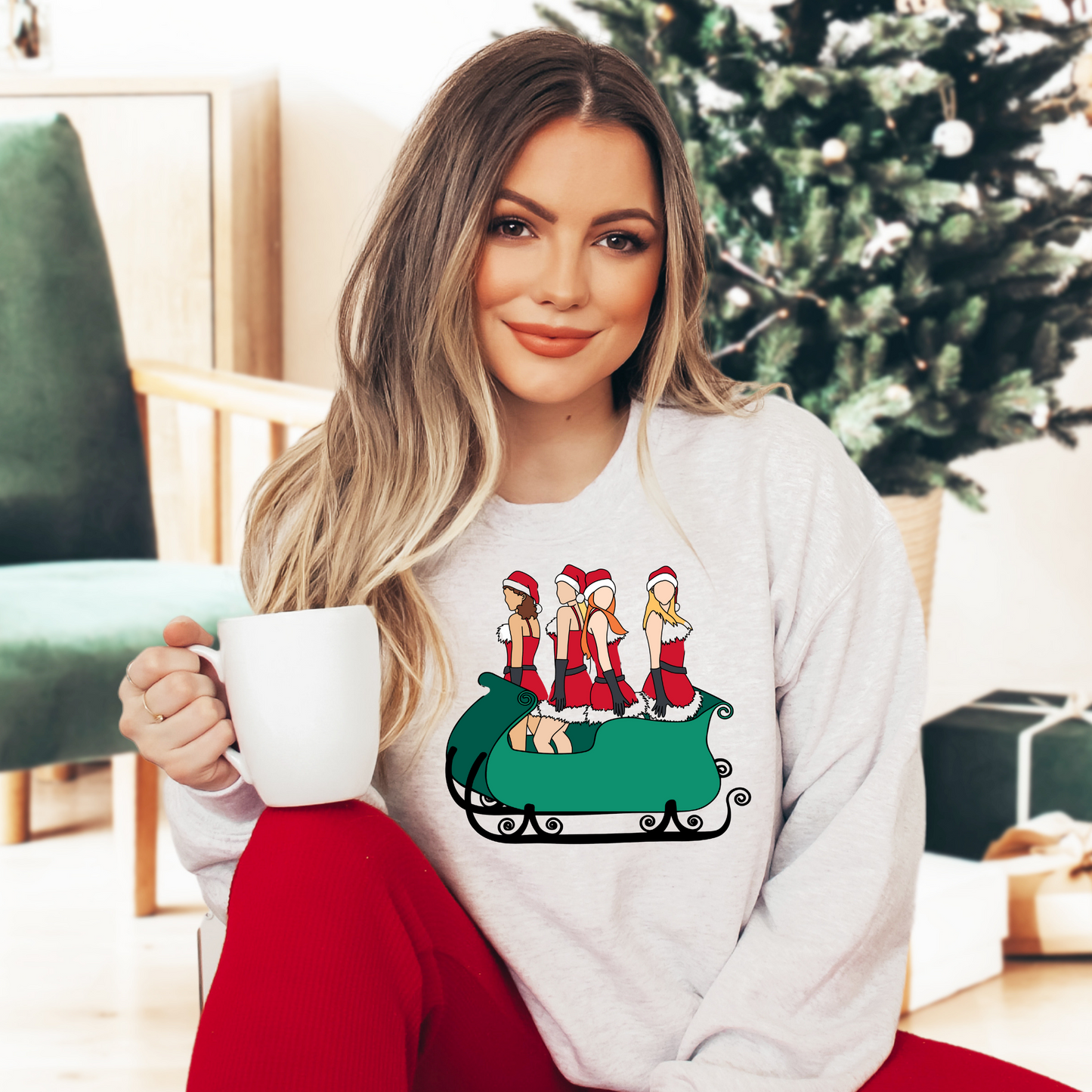 Sleigh Girls Christmas Sweatshirt