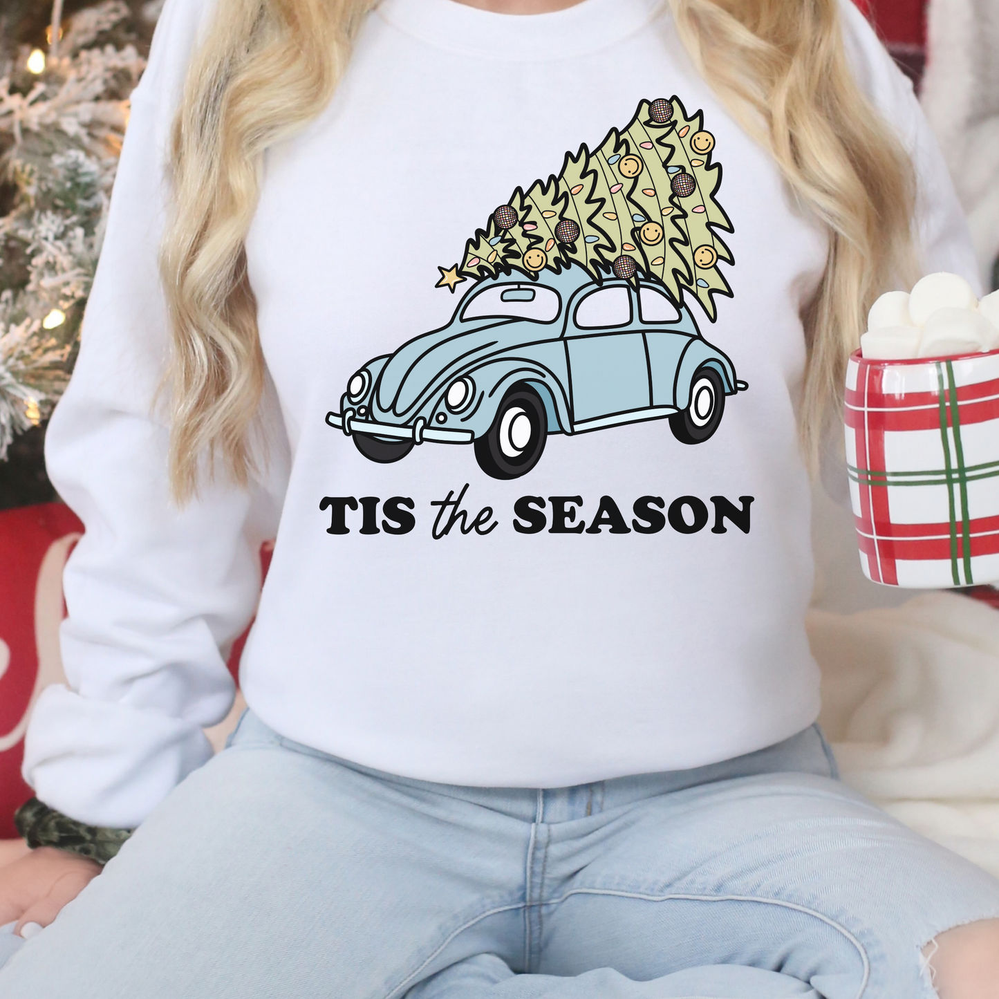 Tis The Season Groovy Sweatshirt