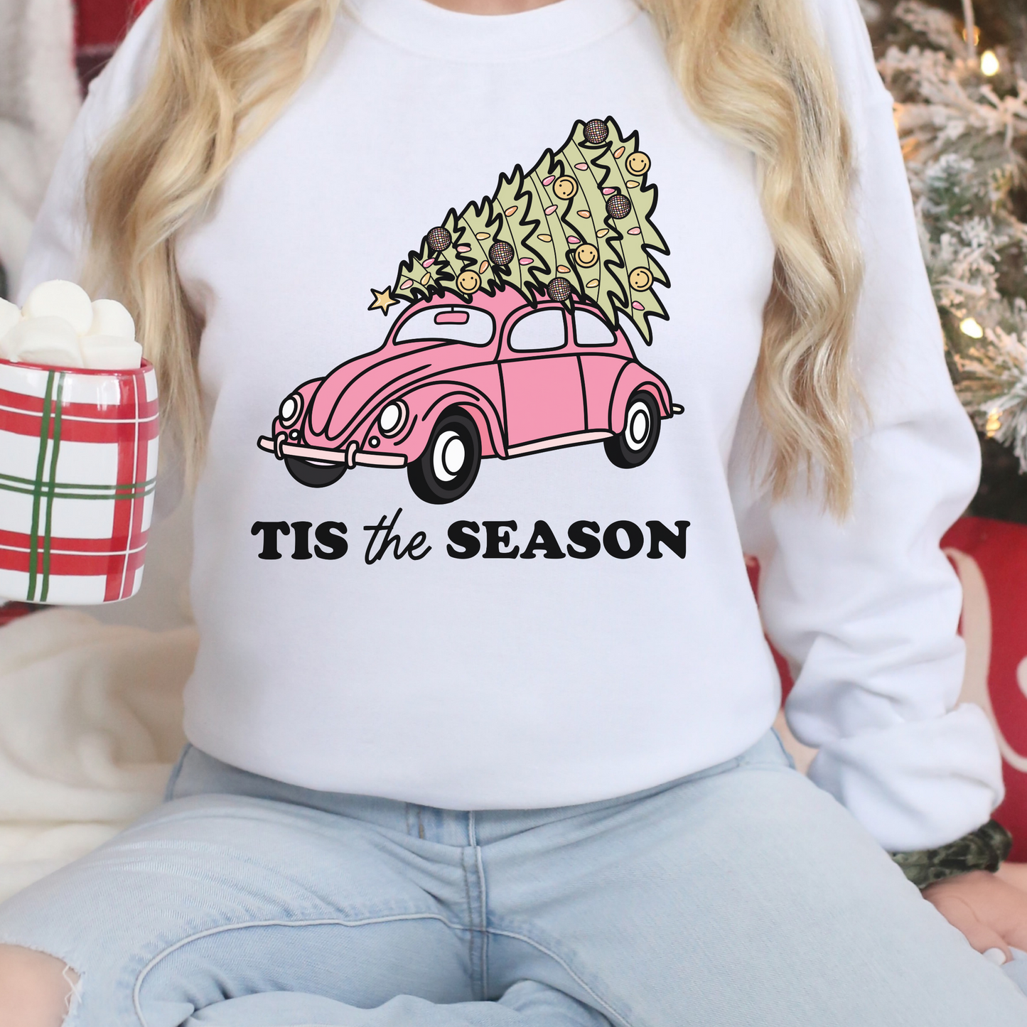 Tis The Season Groovy Sweatshirt