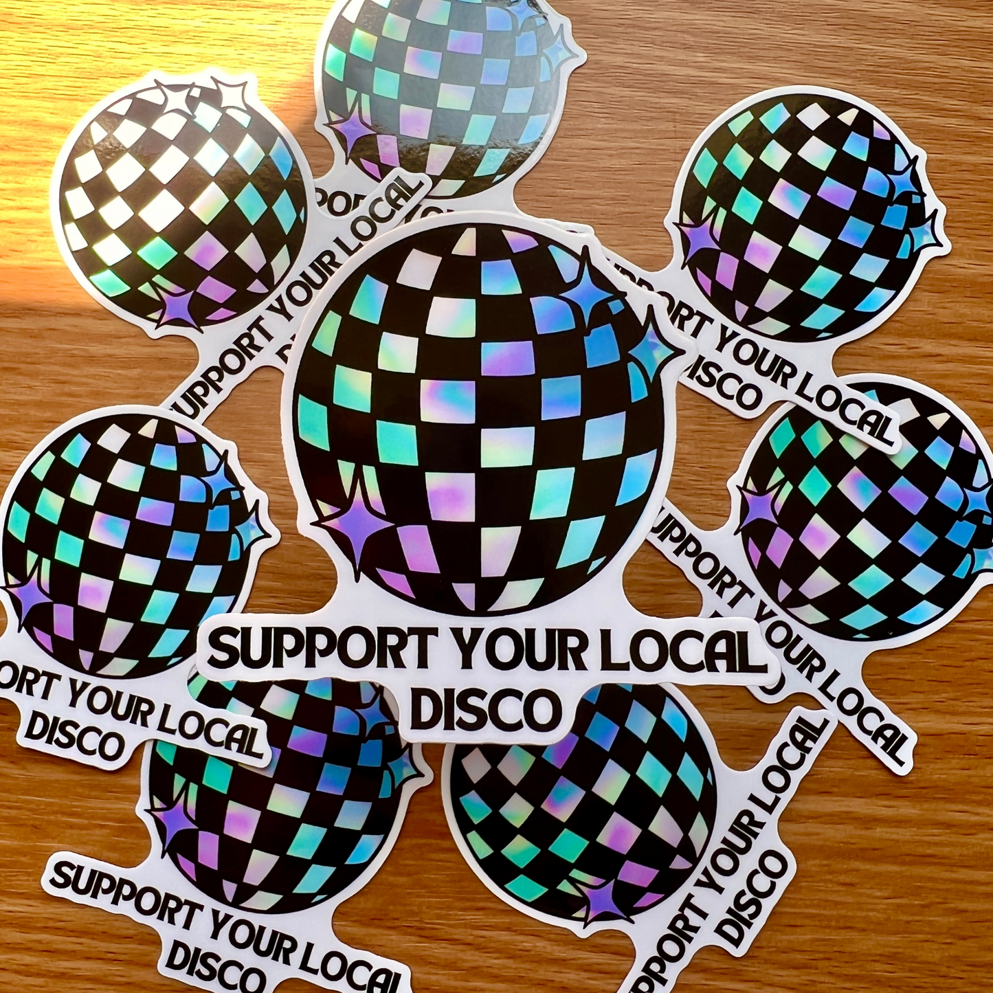 Support Your Local Disco | Vinyl Water Bottle Sticker