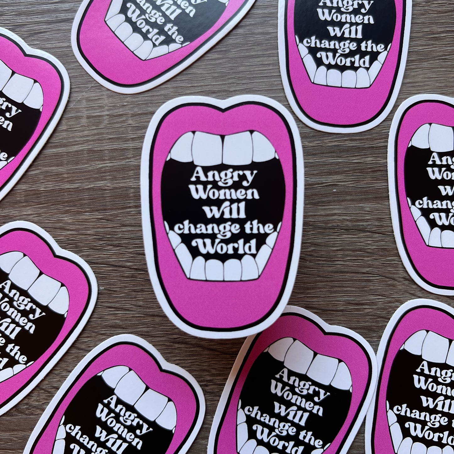 Angry Women Will Change The World | Vinyl Water Bottle Sticker