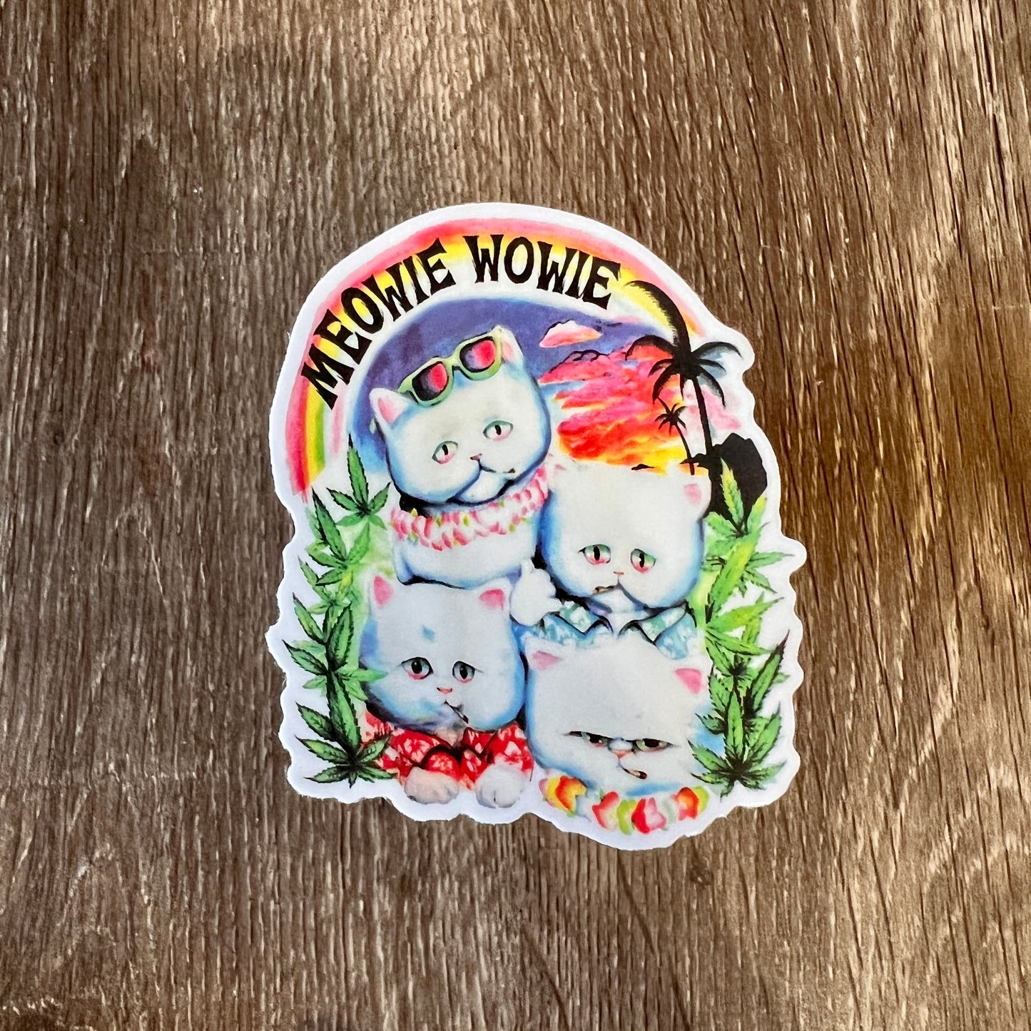 Meowie Vinyl Water Bottle Sticker