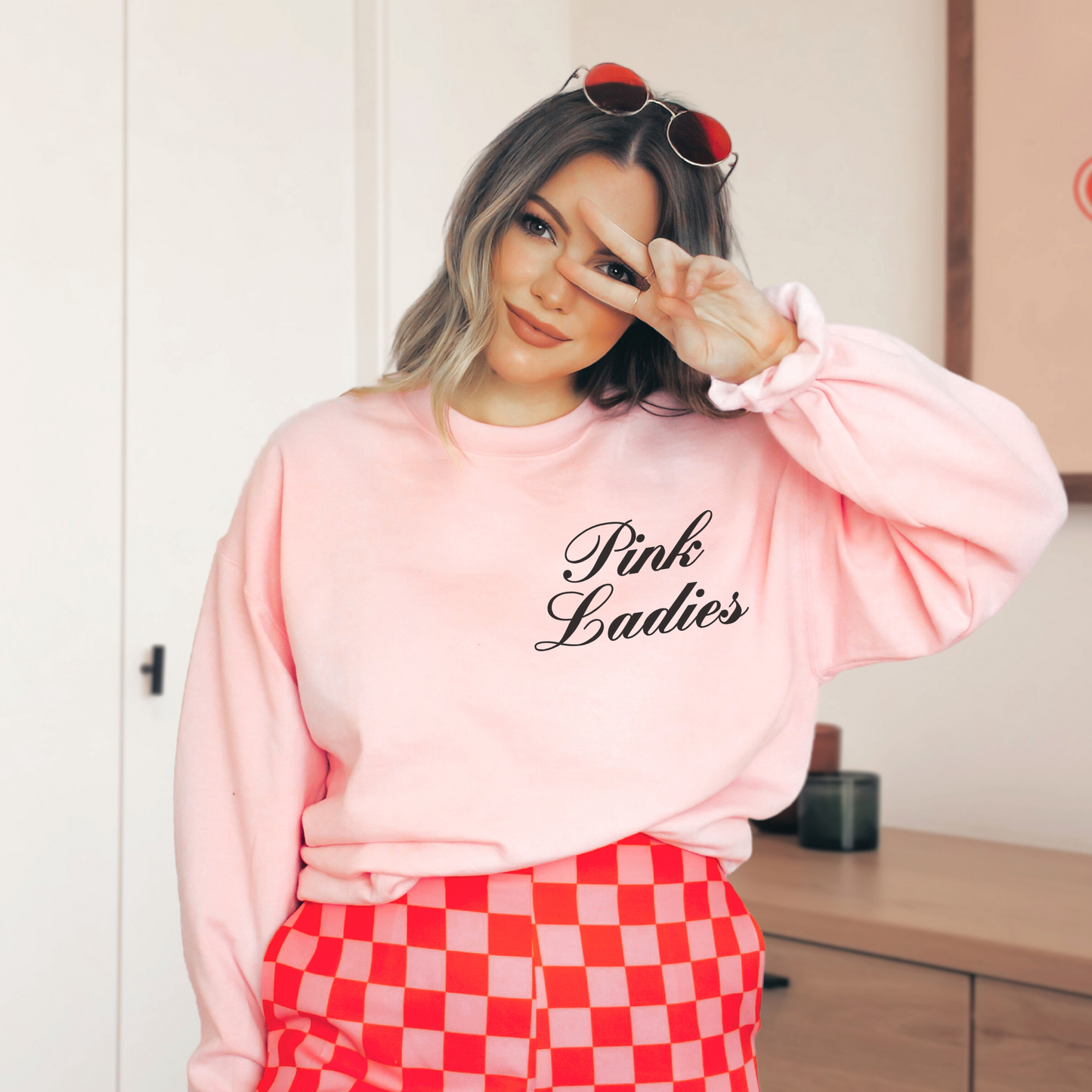 Pink Throwback Retro Sweatshirt