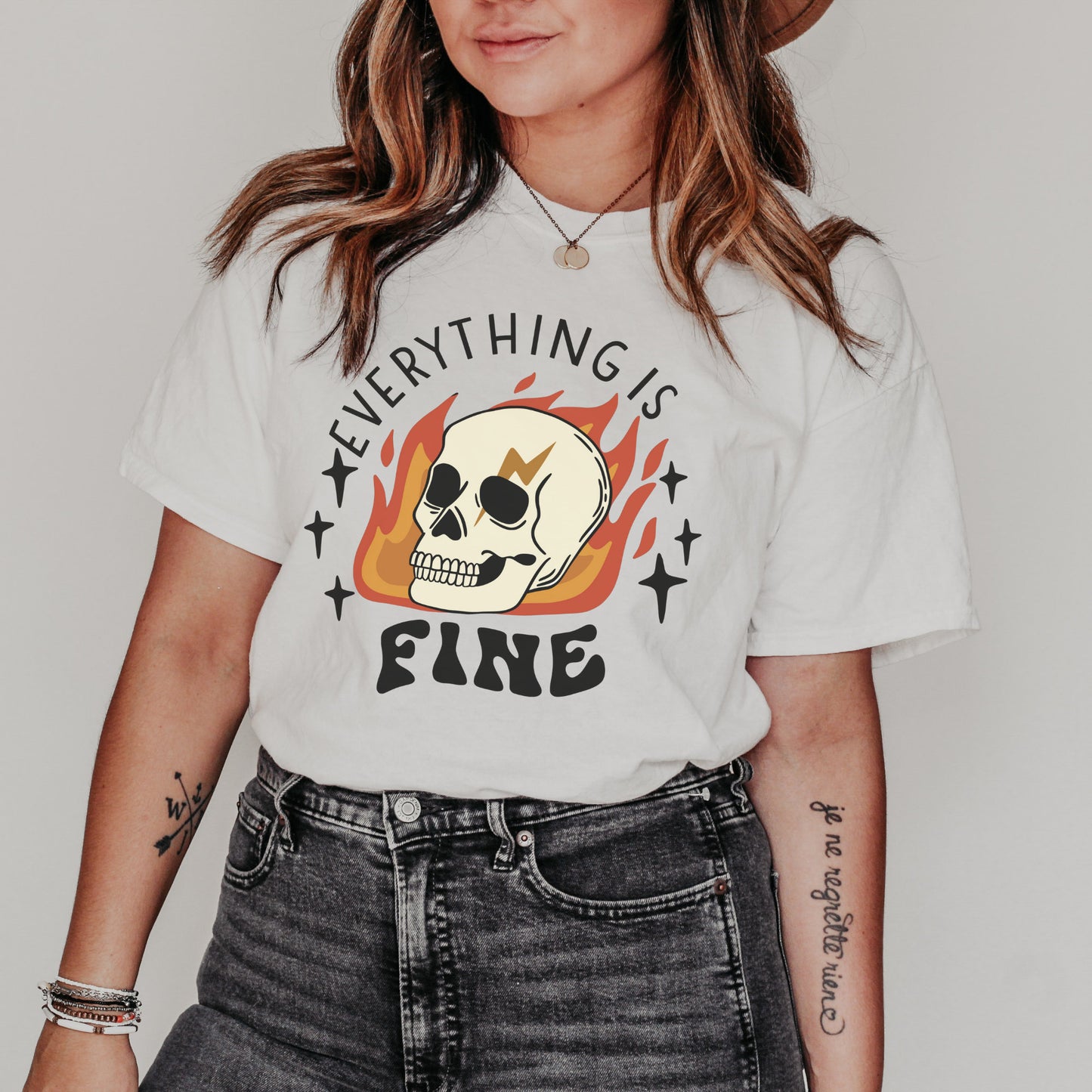 Everything Is Fine Retro T Shirt