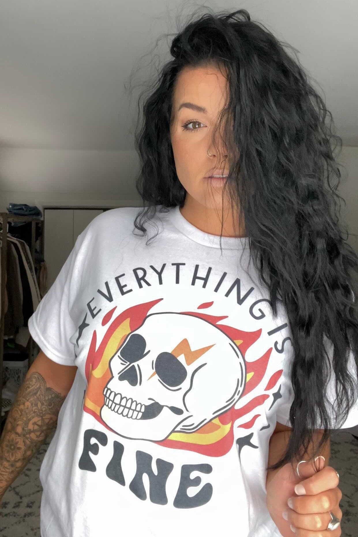Everything Is Fine Retro T Shirt