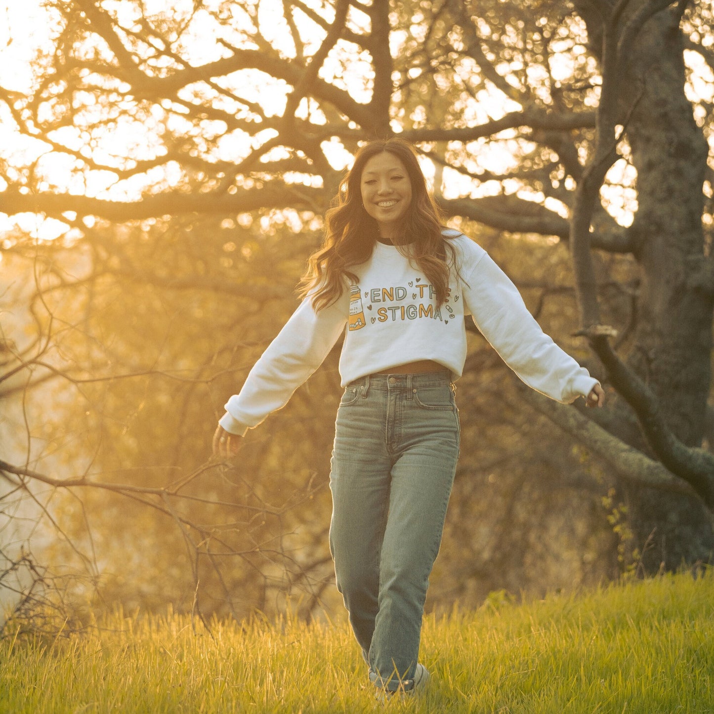 End the Stigma Mental Health Retro Sweatshirt
