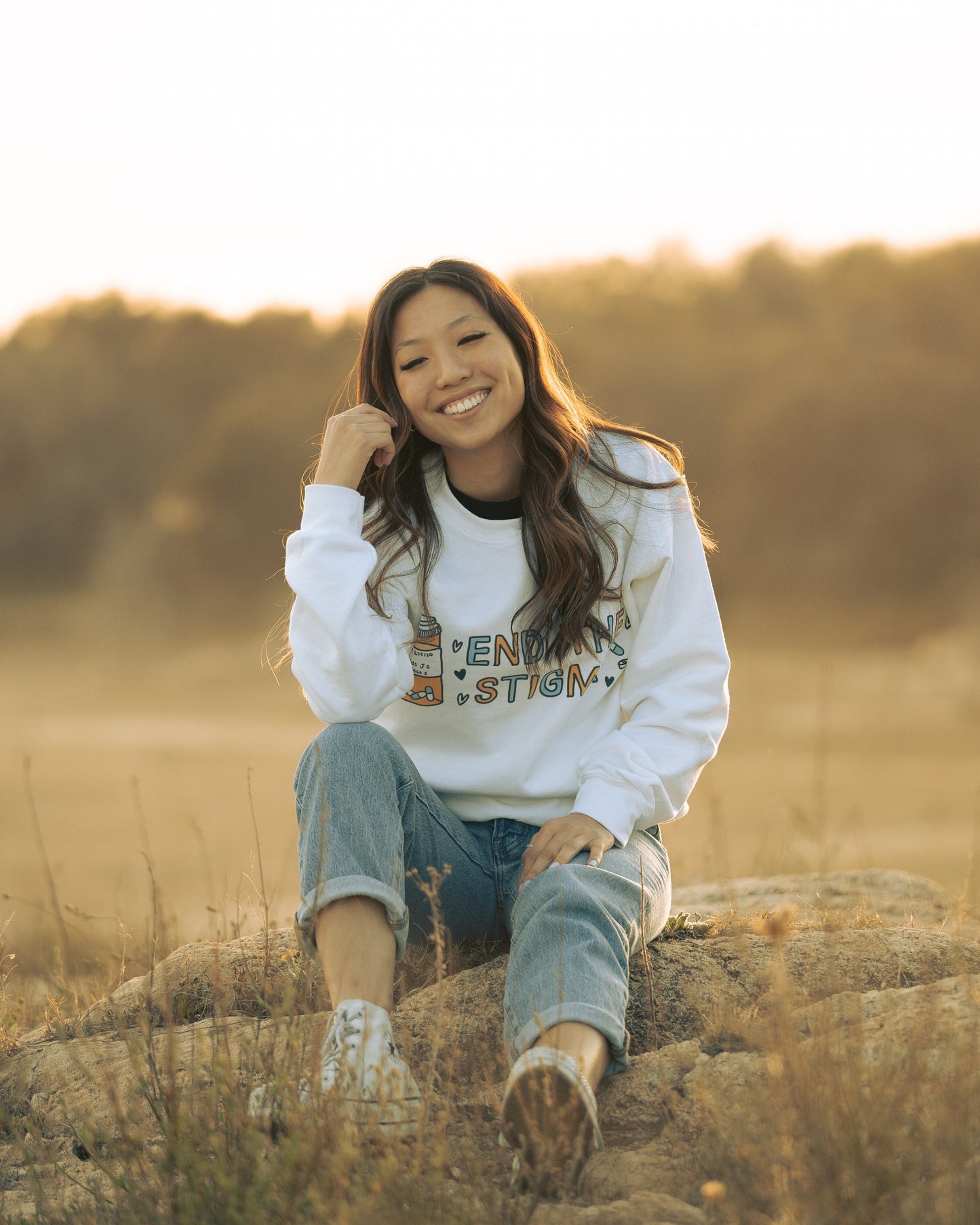 End the Stigma Mental Health Retro Sweatshirt
