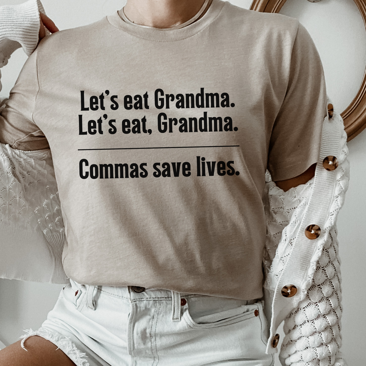 Commas Save Lives Retro Teacher T Shirt