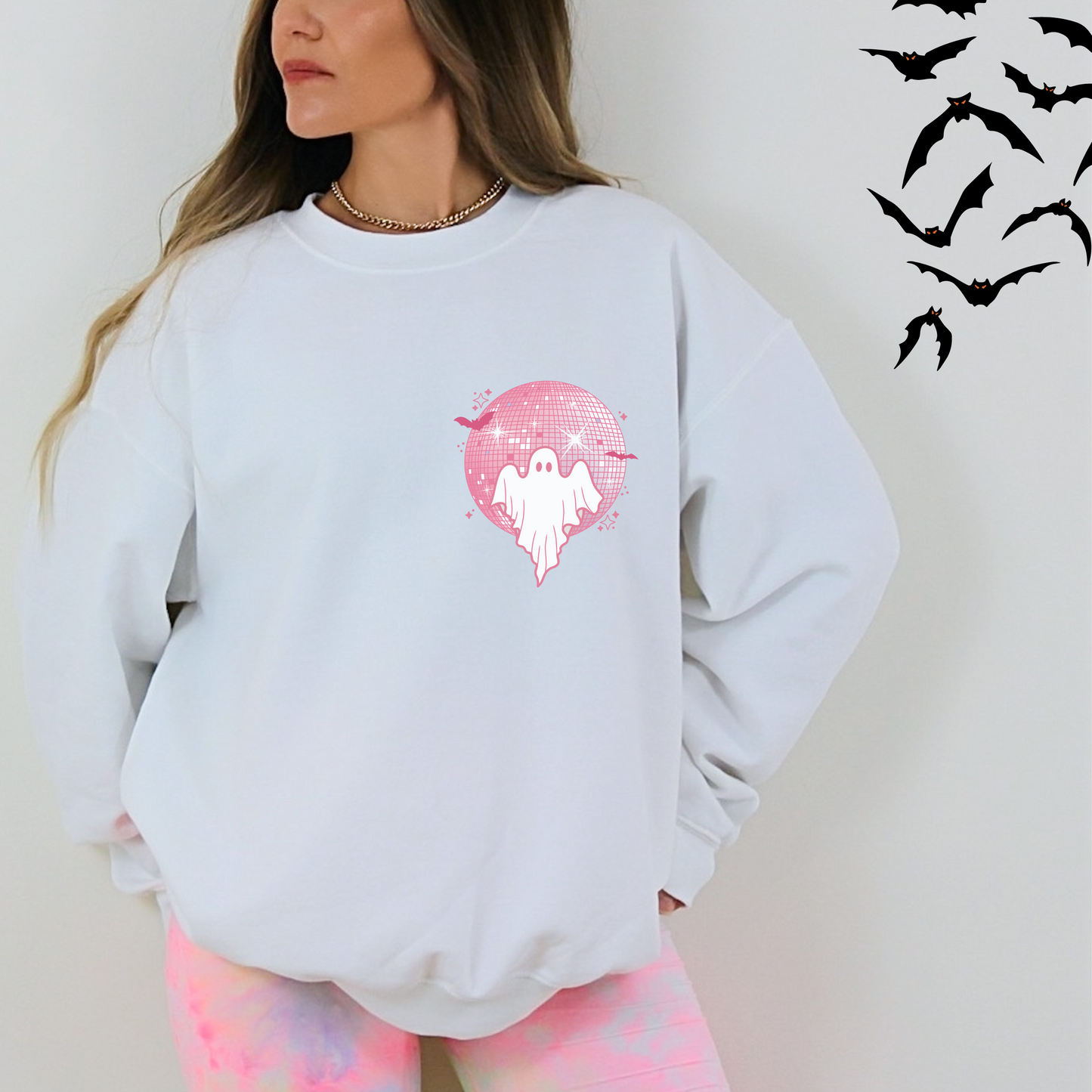 Pink Disco Ghost Sweatshirt