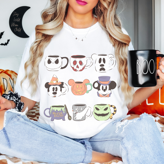 Halloween Coffee Mugs Retro T Shirt