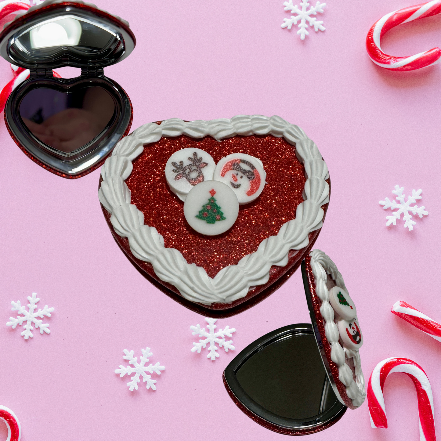 Christmas Cookie Fake Cake Compact Mirror