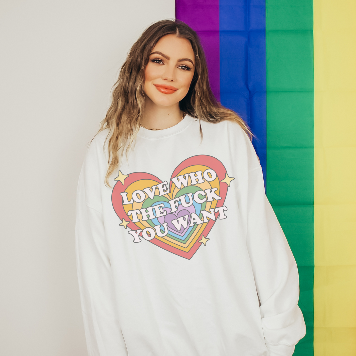 Love Who The Fuck You Want Retro T Shirt or Sweatshirt